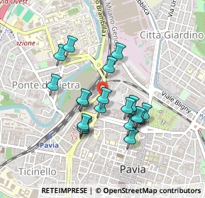 Mappa Via Damiano Chiesa, 27100 Pavia PV, Italia (0.37)