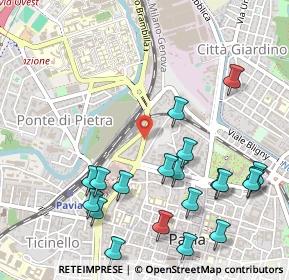 Mappa Via Damiano Chiesa, 27100 Pavia PV, Italia (0.6185)