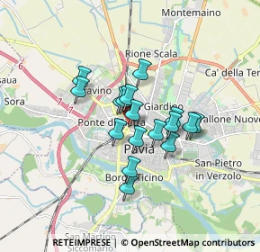 Mappa Via Damiano Chiesa, 27100 Pavia PV, Italia (1.19412)