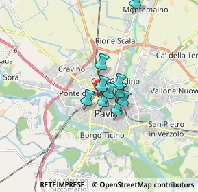 Mappa Via Damiano Chiesa, 27100 Pavia PV, Italia (1.32727)