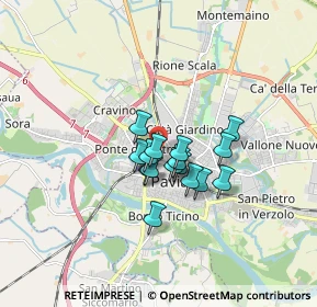 Mappa Via Damiano Chiesa, 27100 Pavia PV, Italia (1.05688)