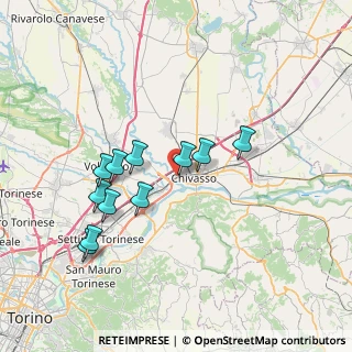 Mappa Frazione Pratoregio, 10034 Chivasso TO, Italia (6.81455)