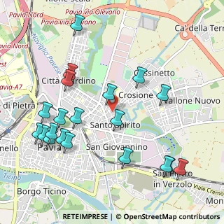 Mappa Via Luigi Brusaioli, 27100 Pavia PV, Italia (1.185)