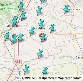 Mappa Via Giuseppe Mazzini, 35023 Bagnoli di Sopra PD, Italia (9.3885)