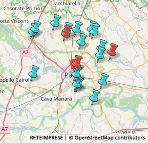 Mappa Piazza Borgo Calvenzano, 27100 Pavia PV, Italia (6.76474)