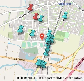 Mappa Via Fontanesi, 10088 Volpiano TO, Italia (0.414)