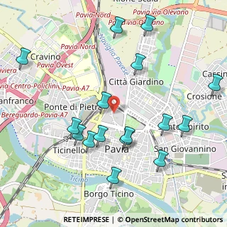 Mappa Via Albertini, 27100 Pavia PV, Italia (1.13125)