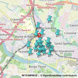 Mappa Via Albertini, 27100 Pavia PV, Italia (0.721)