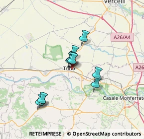 Mappa VIA CASALE 36 DISTR, 13039 Trino VC, Italia (5.09)