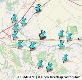 Mappa Via A. Cenna, 13044 Crescentino VC, Italia (8.3625)
