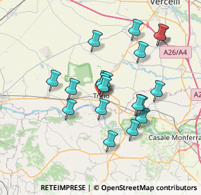 Mappa Corso Galileo Ferraris, 13039 Trino VC, Italia (6.23789)