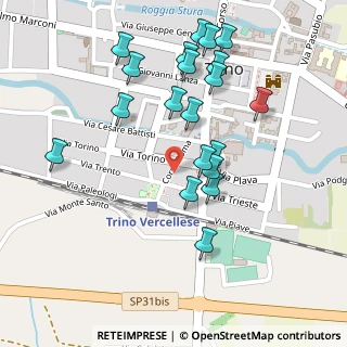 Mappa Piazza Dante, 13039 Trino VC, Italia (0.251)