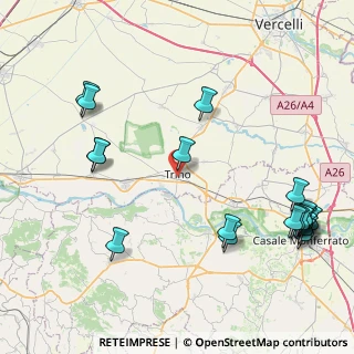 Mappa Via Fratelli Cervi, 13039 Trino VC, Italia (10.84)