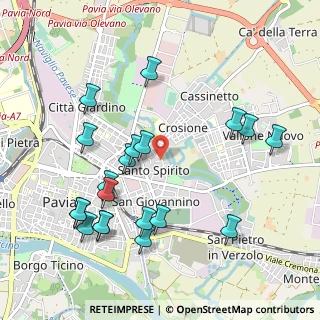 Mappa Via Assi S. Paolo, 27100 Pavia PV, Italia (1.1105)