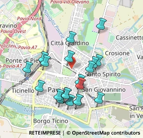 Mappa Viale Bligny, 27100 Pavia PV, Italia (0.884)