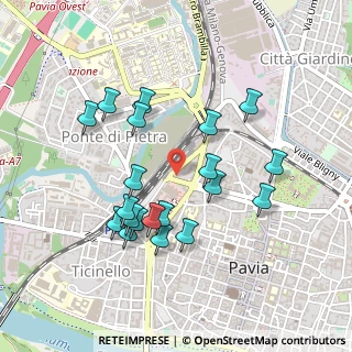 Mappa Via Fabio Filzi, 27100 Pavia PV, Italia (0.448)