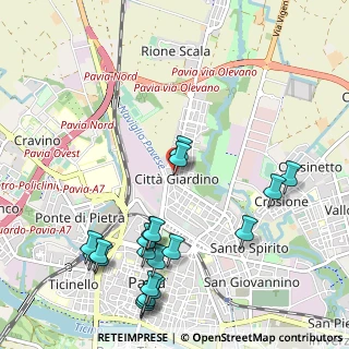 Mappa Piazzale S. Giuseppe, 27100 Pavia PV, Italia (1.2925)