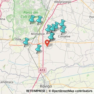 Mappa Via Aldo Moro, 35020 Pozzonovo PD, Italia (6.13273)