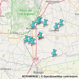 Mappa Via Aldo Moro, 35020 Pozzonovo PD, Italia (6.22091)