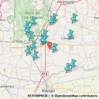 Mappa Via Aldo Moro, 35020 Pozzonovo PD, Italia (7.56588)