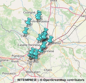 Mappa Via Cesare Battisti, 10088 Volpiano TO, Italia (9.643)