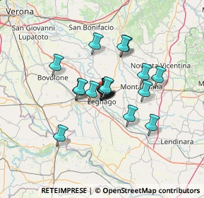 Mappa Via degli Alpini, 37045 Legnago VR, Italia (9.06895)