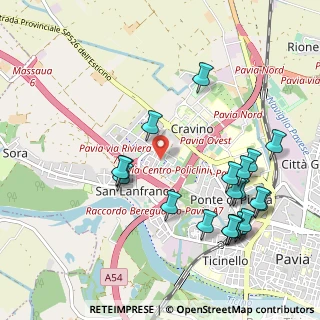 Mappa Via Giuseppe Ferrara, 27100 Pavia PV, Italia (1.154)