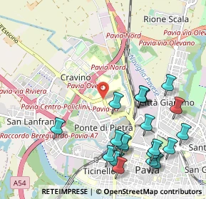 Mappa Via Torquato Taramelli, 27100 Pavia PV, Italia (1.2215)