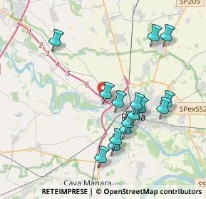 Mappa Raccordo Bereguardo - Pavia, 27100 Pavia PV, Italia (3.76067)