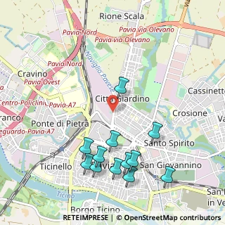 Mappa Via Francesco Rismondo, 27100 Pavia PV, Italia (1.14667)