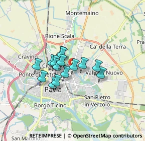 Mappa Via della Torretta, 27100 Pavia PV, Italia (1.13333)