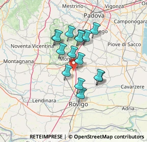 Mappa Via Erbecé, 35043 Monselice PD, Italia (10.30867)