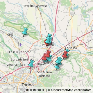 Mappa Via Udine, 10088 Volpiano TO, Italia (6.49)