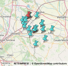 Mappa Via Faldella, 13044 Crescentino VC, Italia (9.509)