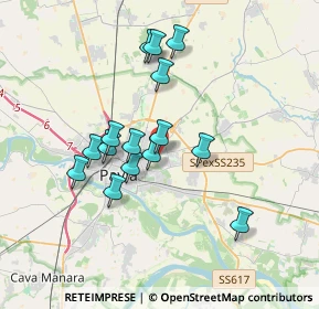 Mappa Via Gambarana, 27100 Pavia PV, Italia (3.09333)