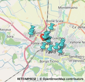Mappa Via Francesco Flarer, 27100 Pavia PV, Italia (1.07846)