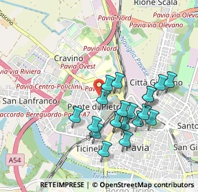 Mappa Via Francesco Flarer, 27100 Pavia PV, Italia (0.8645)