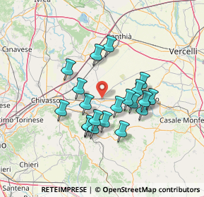 Mappa 13044 Crescentino VC, Italia (11.3685)