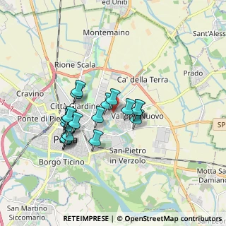 Mappa Piazzale del Crosione, 27100 Pavia PV, Italia (1.517)