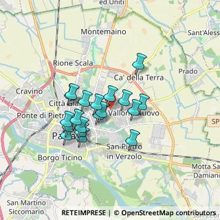 Mappa Piazzale del Crosione, 27100 Pavia PV, Italia (1.37684)