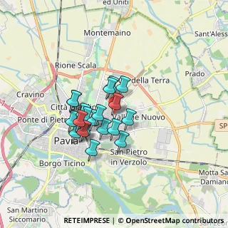 Mappa Piazzale del Crosione, 27100 Pavia PV, Italia (1.257)