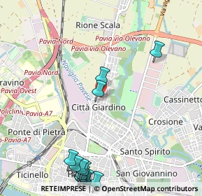 Mappa Via Rossi Aldo, 27100 Pavia PV, Italia (1.41667)
