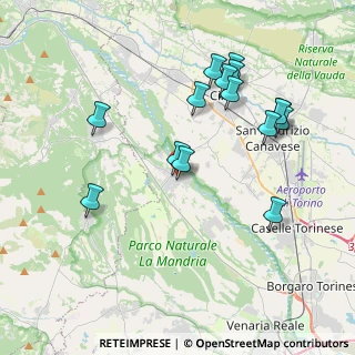 Mappa Piazza XXV Aprile, 10070 Robassomero TO, Italia (4.01733)