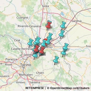 Mappa Via Montegrappa, 10034 Chivasso TO, Italia (10.4255)