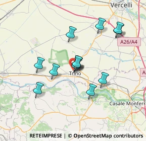 Mappa Via Fratelli Pretti, 13039 Trino VC, Italia (5.93462)