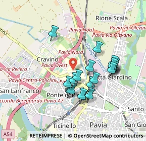 Mappa Via Forlanini, 27100 Pavia PV, Italia (0.816)