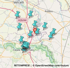 Mappa 13010 Motta de' Conti VC, Italia (7.22421)