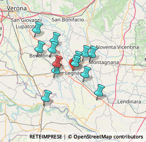 Mappa Via Oslavia, 37045 Legnago VR, Italia (10.50077)