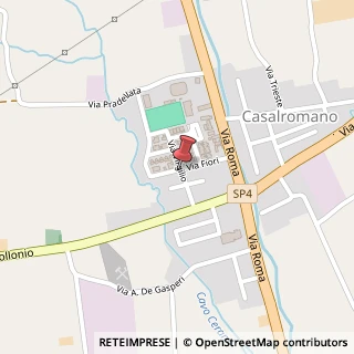 Mappa Via Fiori, 10, 46040 Casalromano, Mantova (Lombardia)