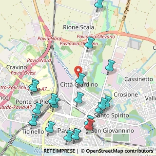 Mappa Via Enrico Vaccari, 27100 Pavia PV, Italia (1.3565)